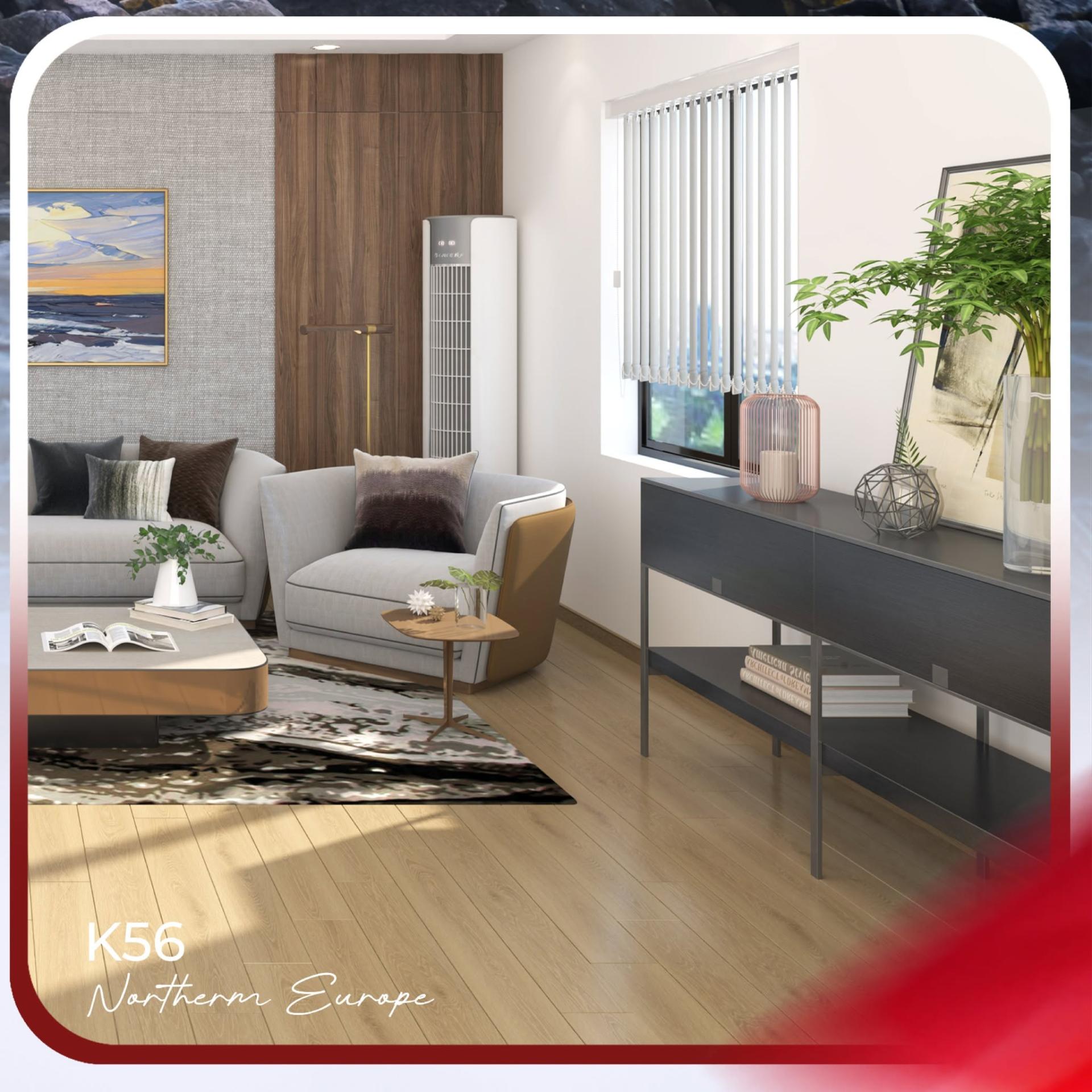 Sàn Kobler SX56 Northern Europe 1220x146x6mm vân gỗ sồi vàng sáng
